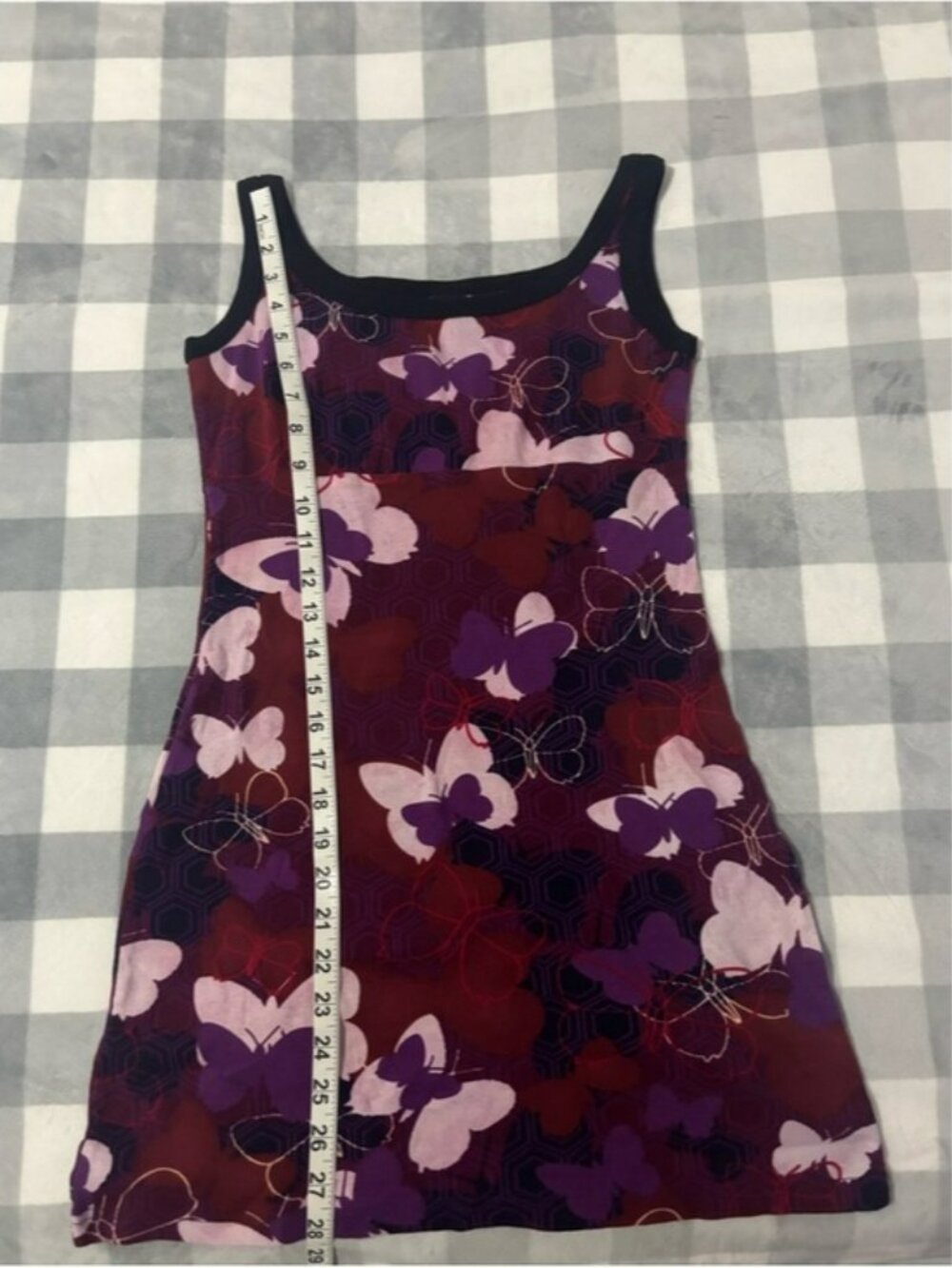 Jezebel Purple and Pink Butterfly-Accent Top